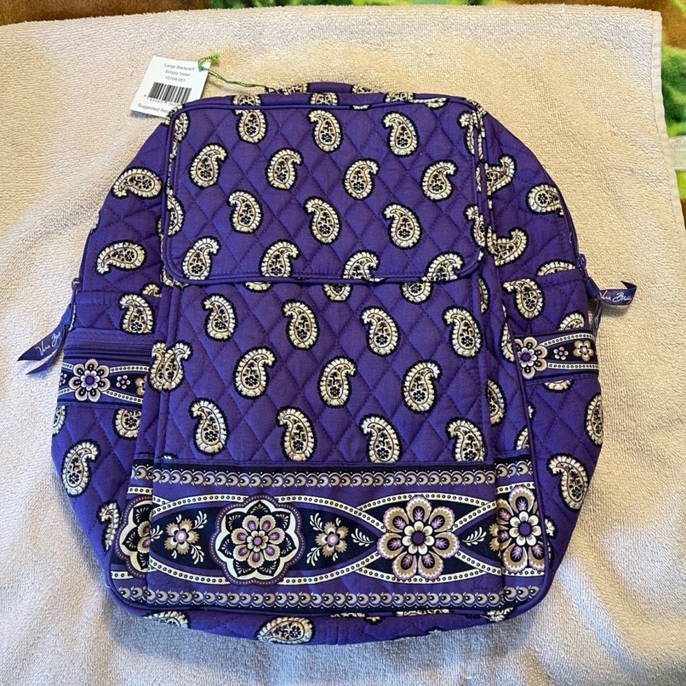 Vera Bradley Simply Violet Large Backpack NWT